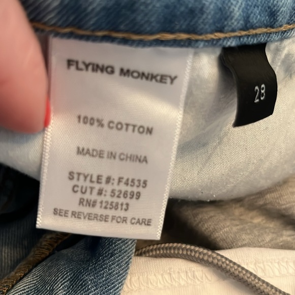 Flying Monkey Wide leg destroyed denim - Picture 3 of 3